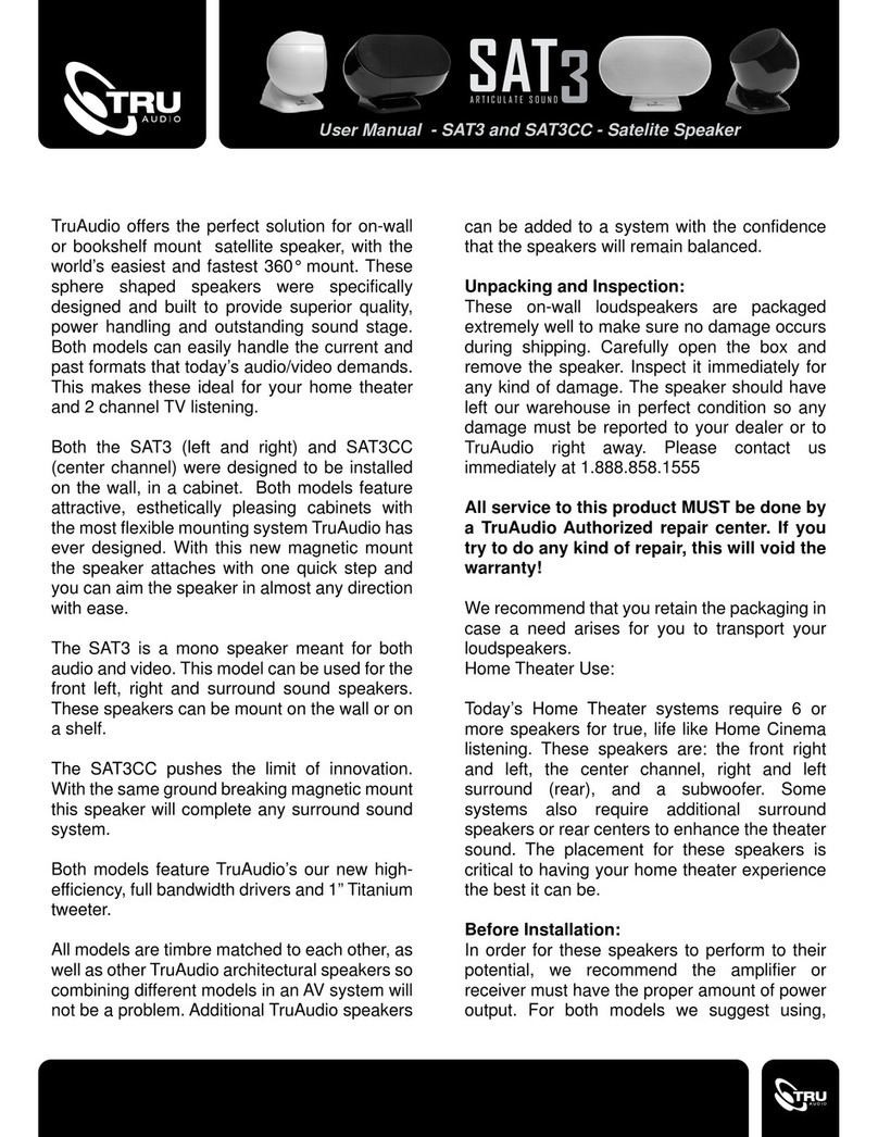 TRU Audio SAT3 user manual