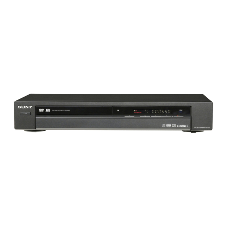 Sony RDR-GX355 - Tunerless DVD Recorder operating instructions