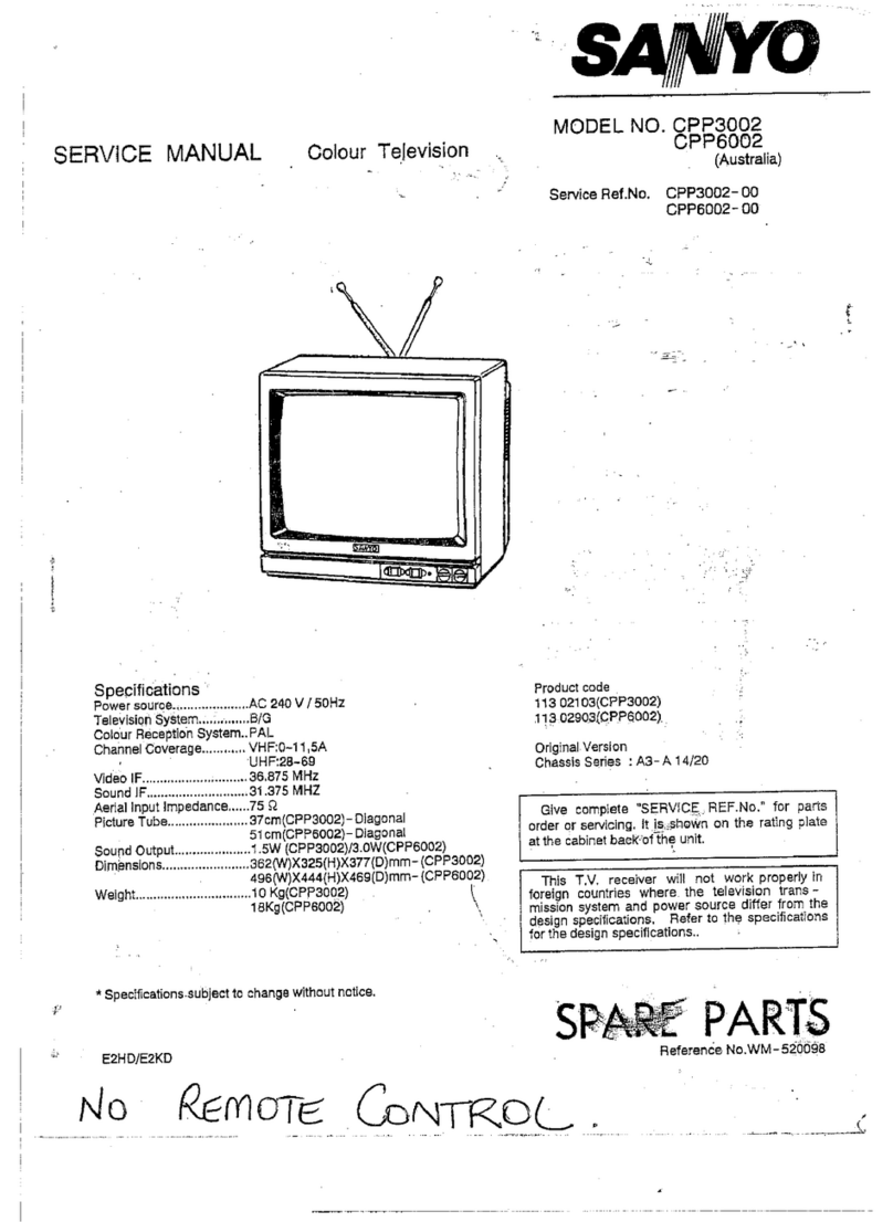 Sanyo CPP3002 User manual