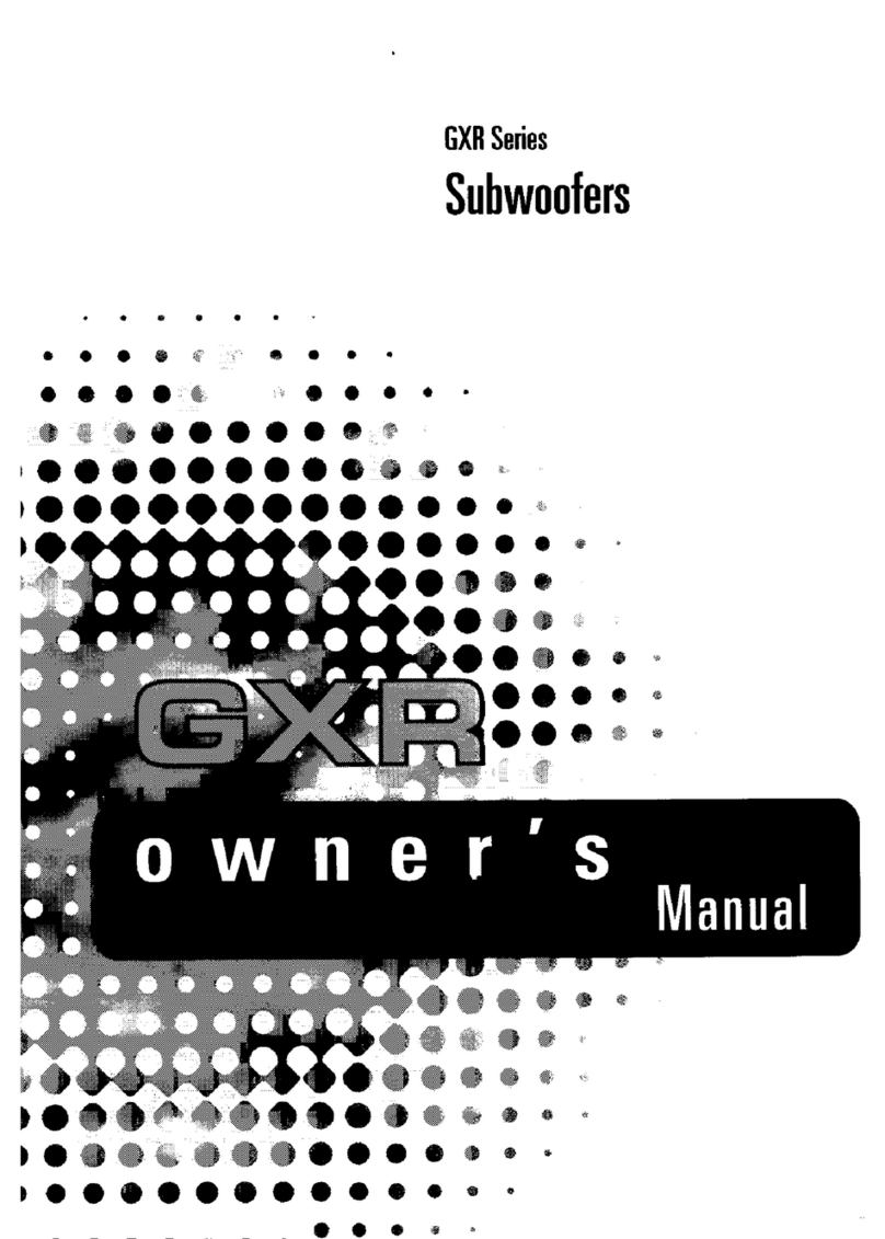 Polk Audio 107GXR10 User manual