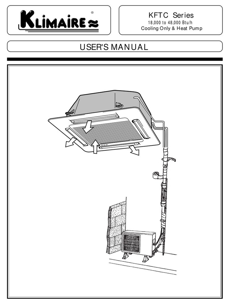 Klimaire KFTC Series User manual Klimaire KFTC Series User manual
