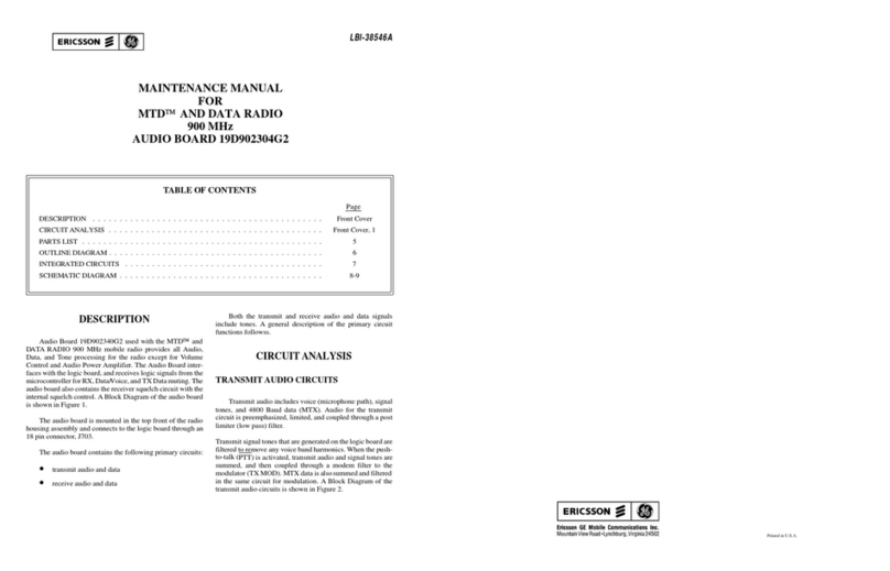 Ericsson 19D902304G2 Maintenance manual