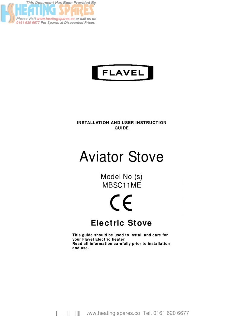 Flavel MBSC11ME Installation and user instruction guide Flavel MBSC11ME Installation and user instruction guide