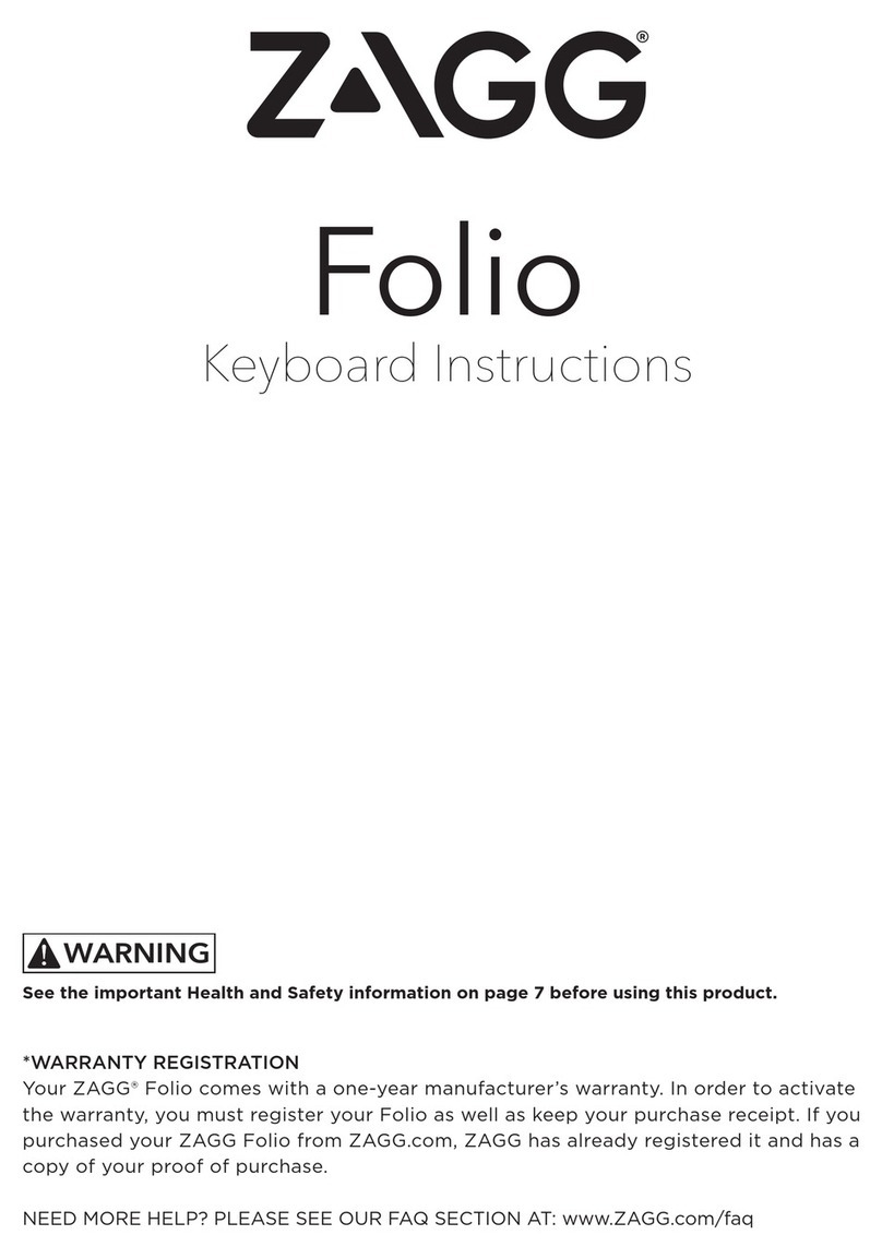 Zagg FOLIO User manual Zagg FOLIO User manual