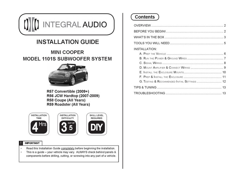 Integral Audio 1101S installation guide