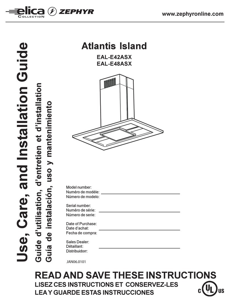 Zephyr EAL-E42ASX User manual