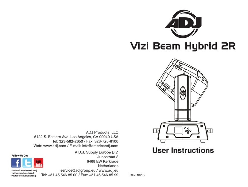 ADJ Vizi Beam Hybrid 2R User manual