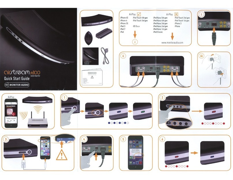 Monitor Audio AirStream A100 User manual Monitor Audio AirStream A100 User manual