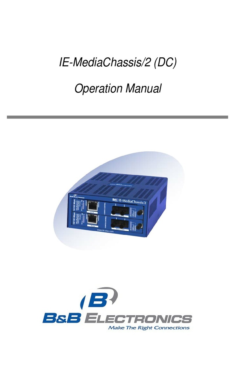 B&B Electronics IE-MediaChassis/2 Operation manual