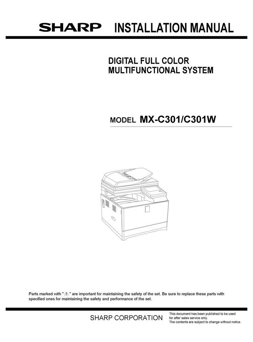 Sharp MX-C301 User manual Sharp MX-C301 User manual