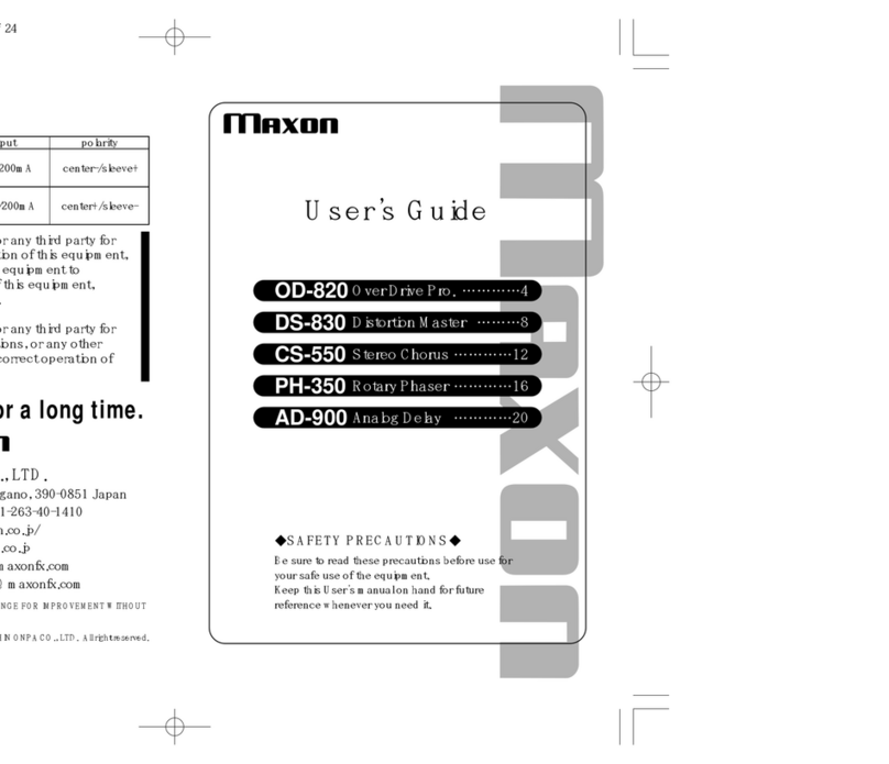 Maxon OD-820 user guide