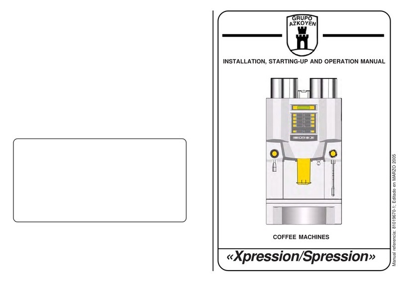 Grupo Azkoyen Xpression Series Installation, starting-up and operation manual