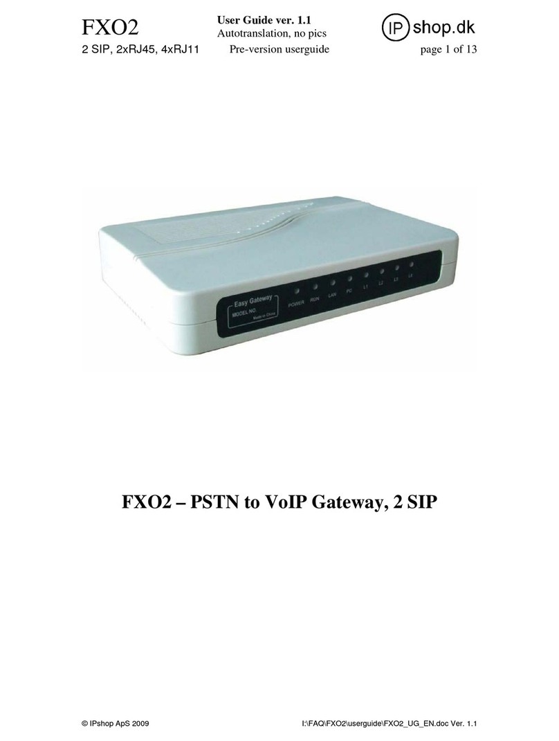 IPshop FXO2 User manual