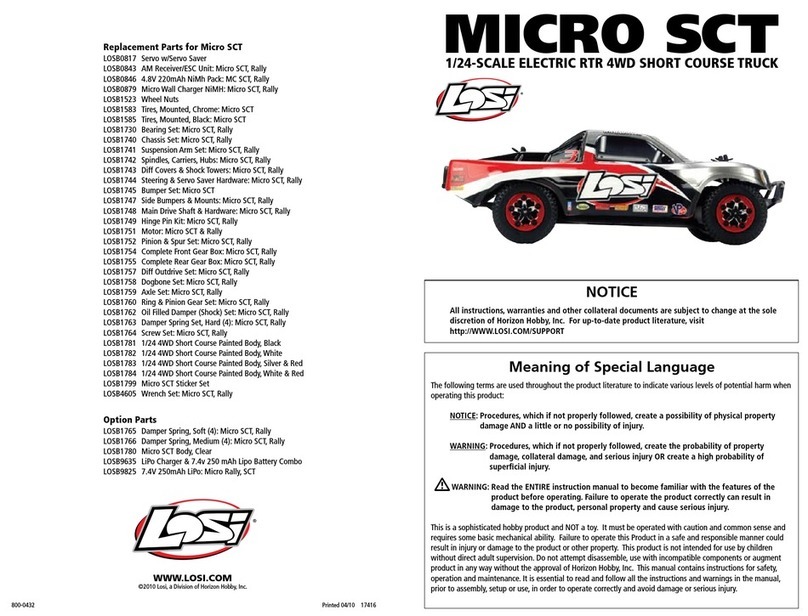 Team Losi MICRO SCT Operation guide