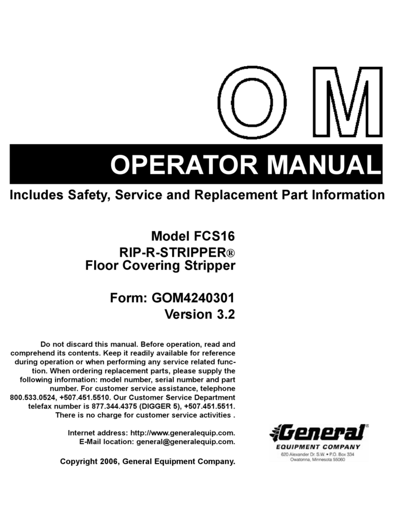 General Equipment RIP-R-STRIPPER FCS16 Operator's manual