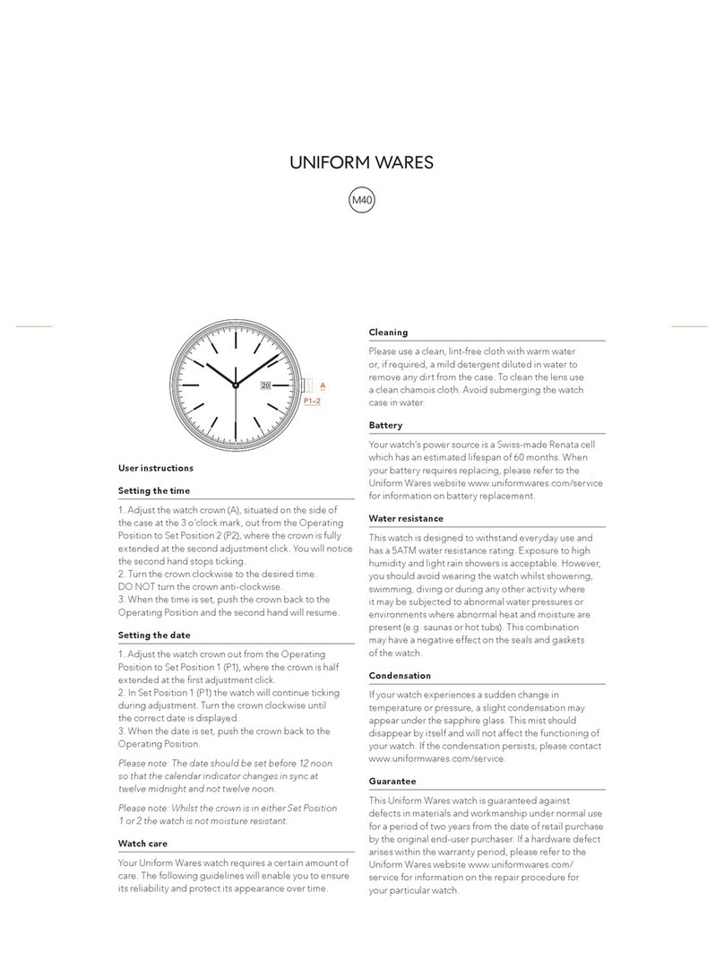 Uniform Wares M40 User manual