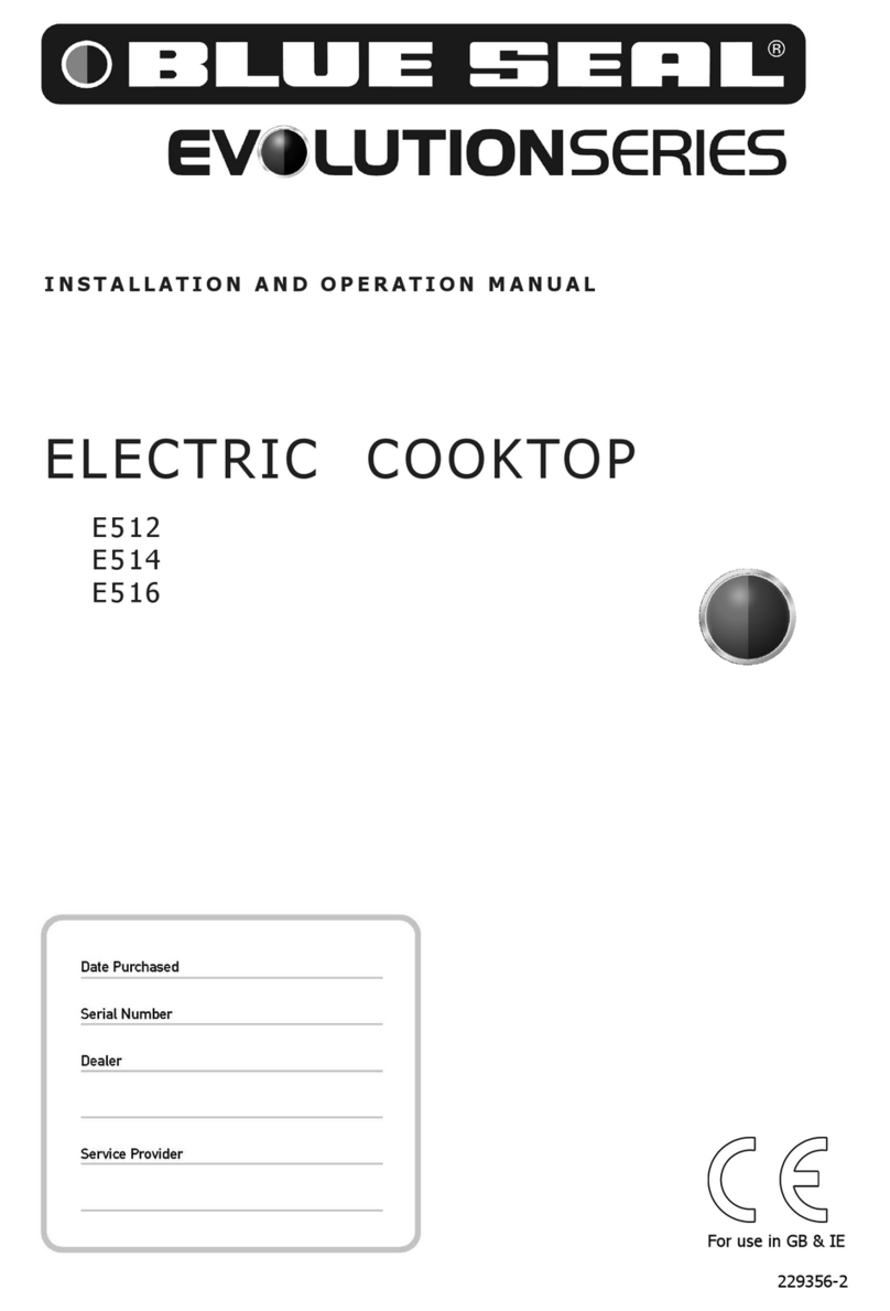 Blue Seal Evolushion E512 Installation and operation manual