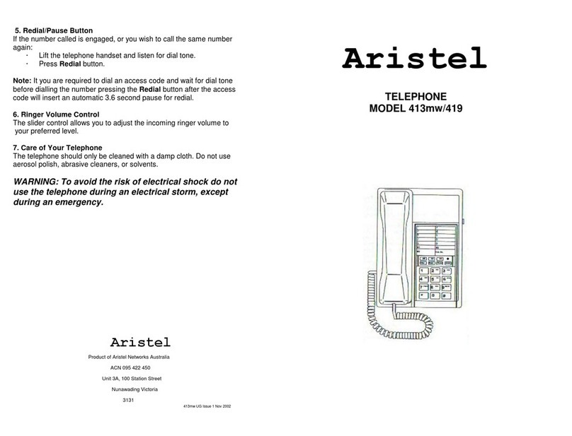 Aristel 413mw User manual