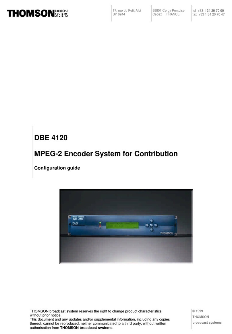 THOMSON DBE 4120 Configuration guide