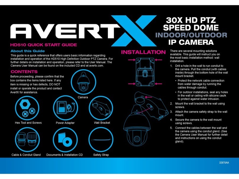 avertX HD510 quick start guide