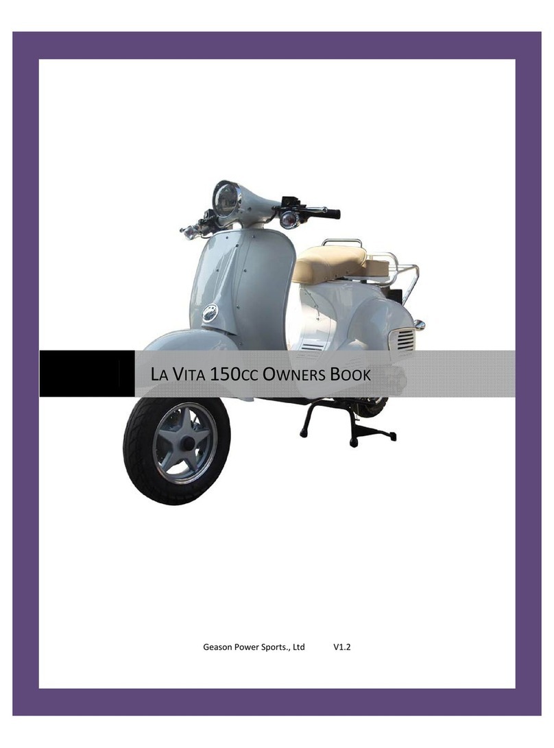 Shanghai Jailing Vehicle Business La Vita 150CC Owners book