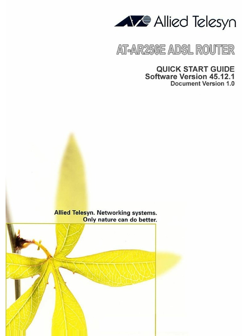 Allied Telesis AT-AR256E quick start guide