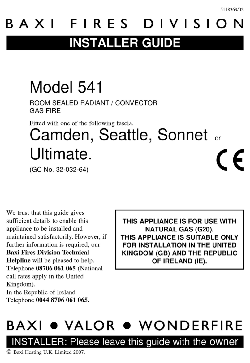 Baxi Fires Division 541 Assembly instructions