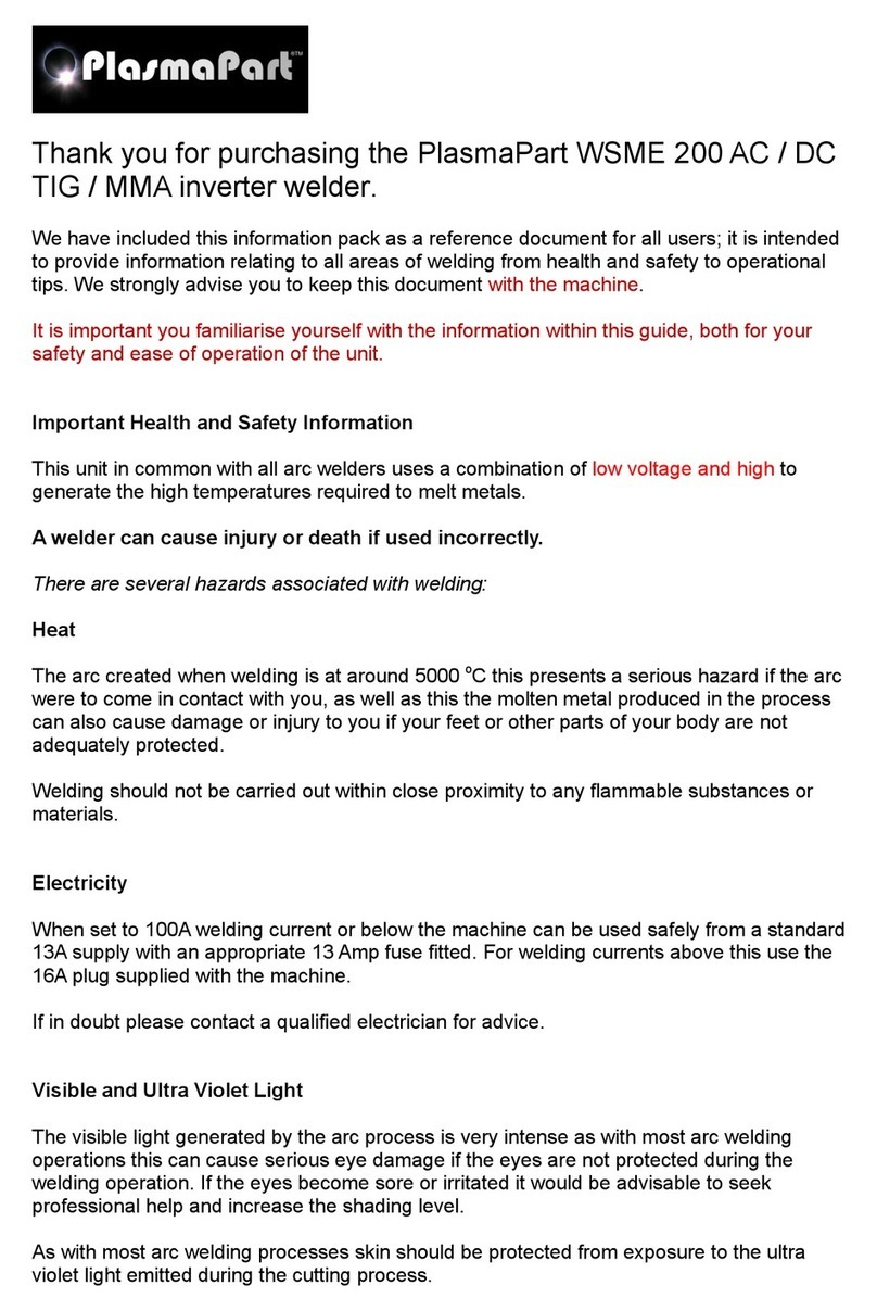 PlasmaPart WSME 200 user guide