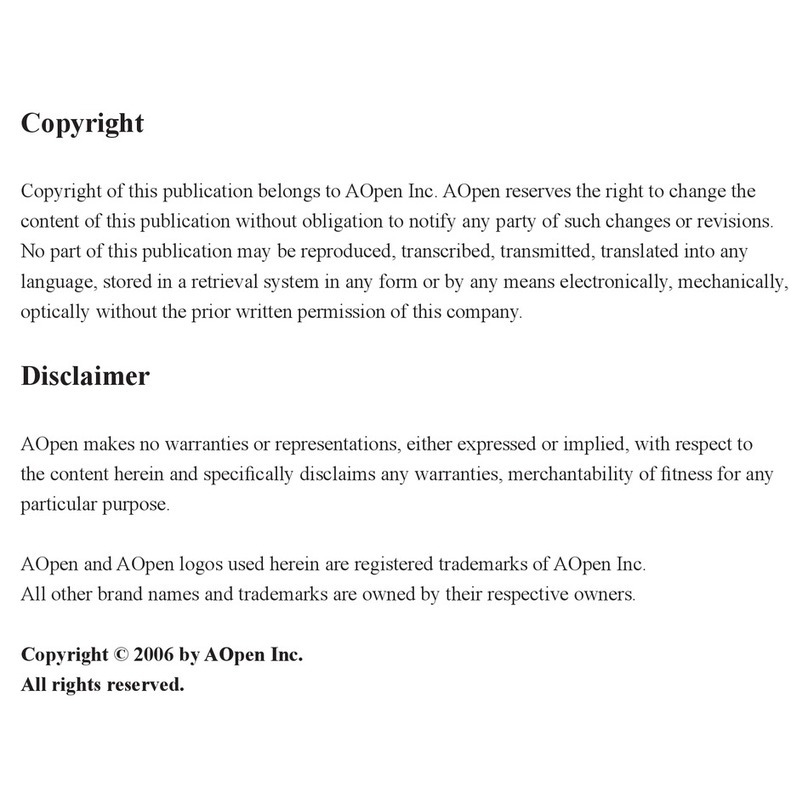 AOpen MP945-VX user manual