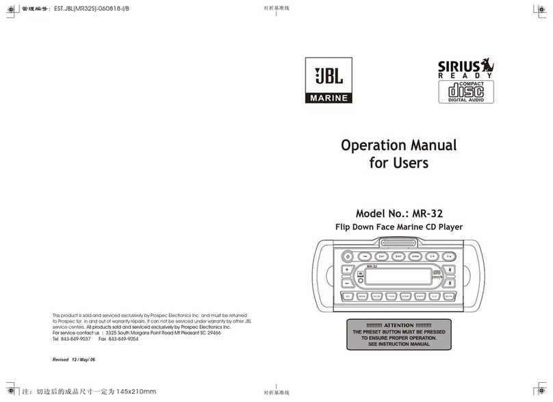 JBL MR-32 Operation manual