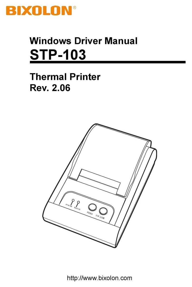 BIXOLON STP-103 Installation and operation manual