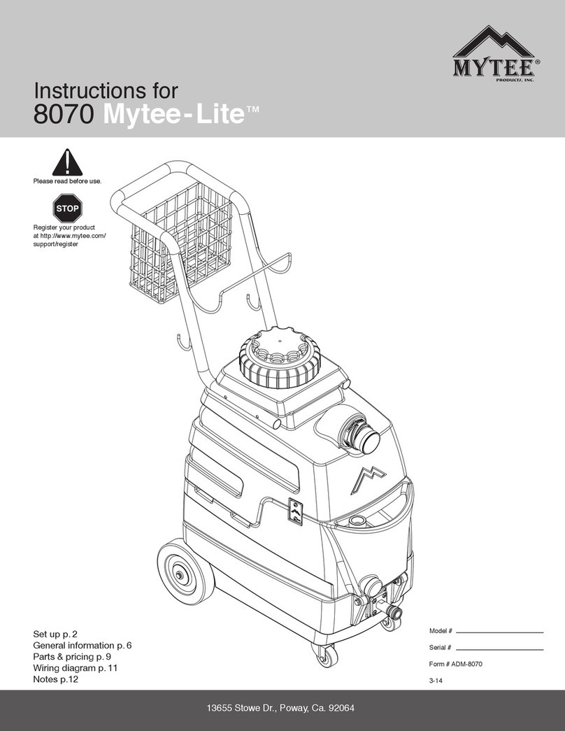 Mytee 8070 Mytee-Lite instruction manual