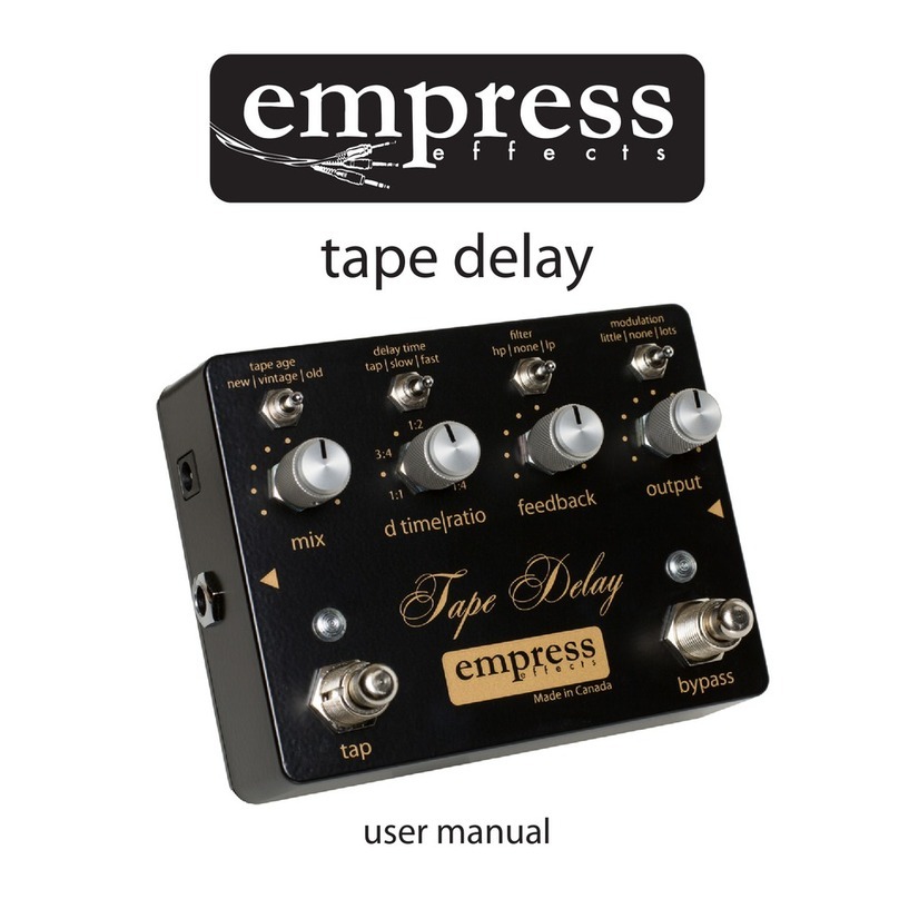 Empress Effects Vintage Modified Superdelay user manual Empress Effects Vintage Modified Superdelay user manual