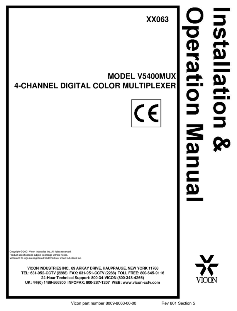 Vicon V5400MUX Operation manual