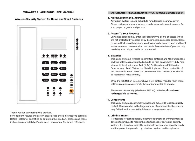 Doss WDA-KIT ALARMFONE user manual