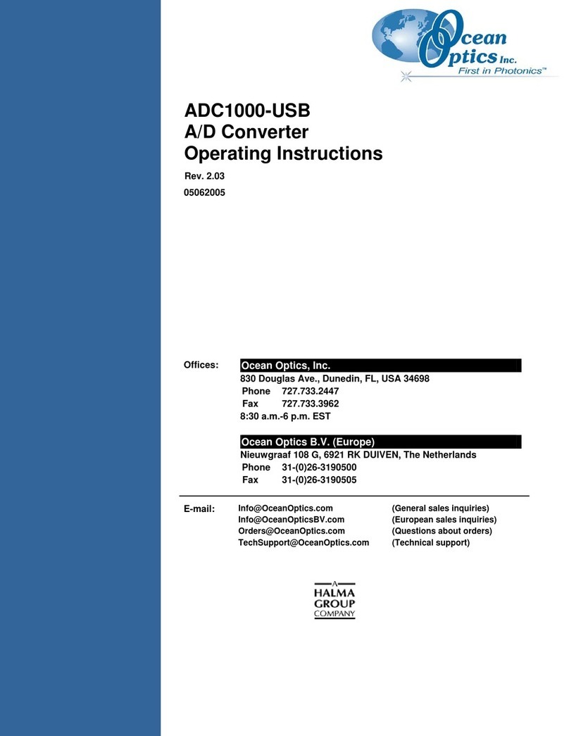 Ocean Optics ADC1000-USB operating instructions