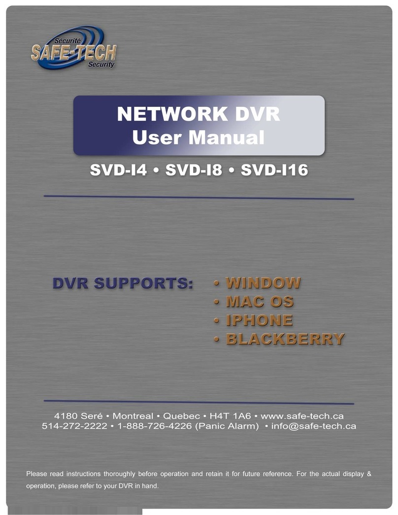 SAFE-TECH SVD-I8 user manual