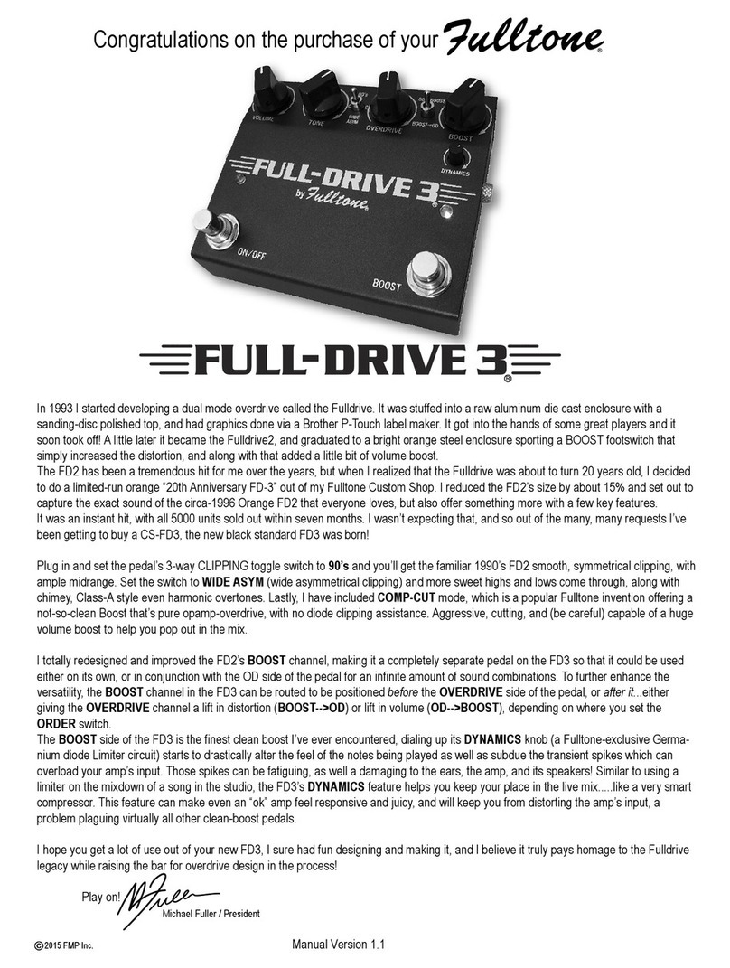 Fulltone Full-Drive 3 User manual