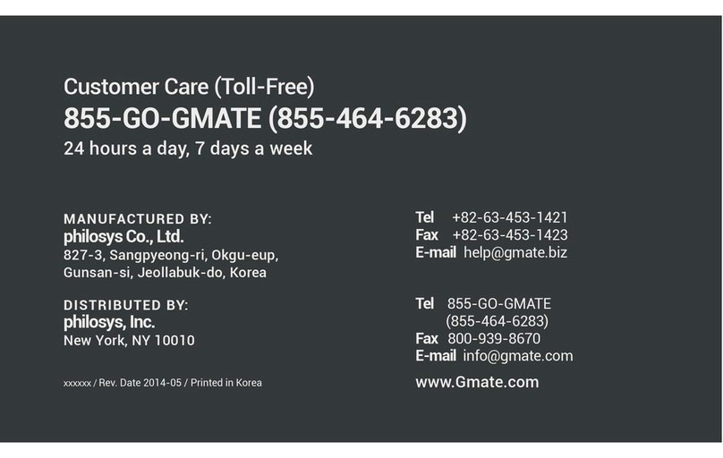 Gmate SMART owner's manual