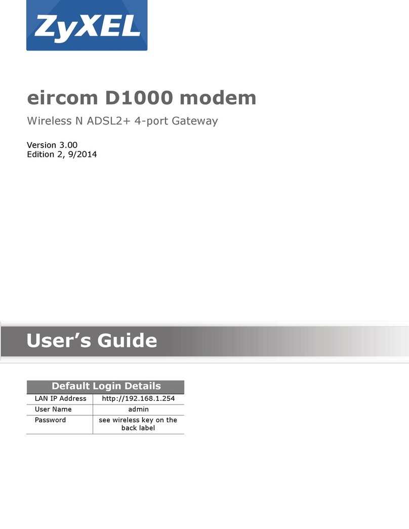 ZyXEL Communications eircom D1000 User manual ZyXEL Communications eircom D1000 User manual