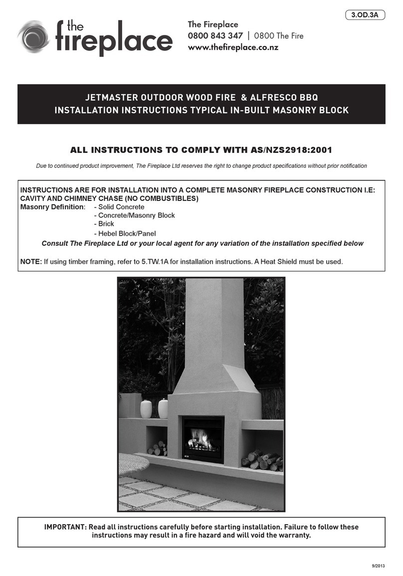 The Fireplace JETMASTER 700 D installation instructions The Fireplace JETMASTER 700 D installation instructions