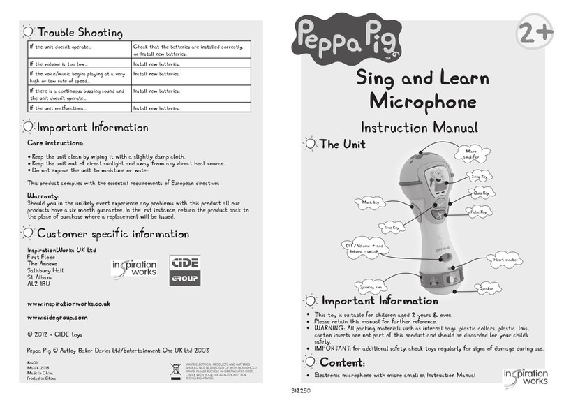 Peppa Pig Peppa Pig Sing and LearnMicrophone instruction manual