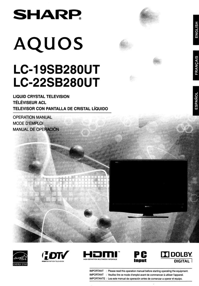 Sharp Aquos LC-19SB280UT User manual