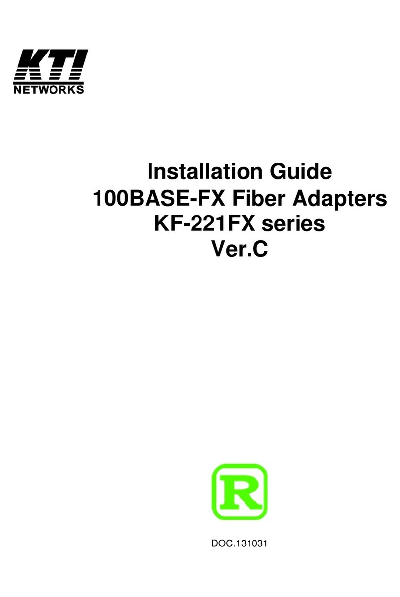 KTI Networks KF-221FX series installation guide