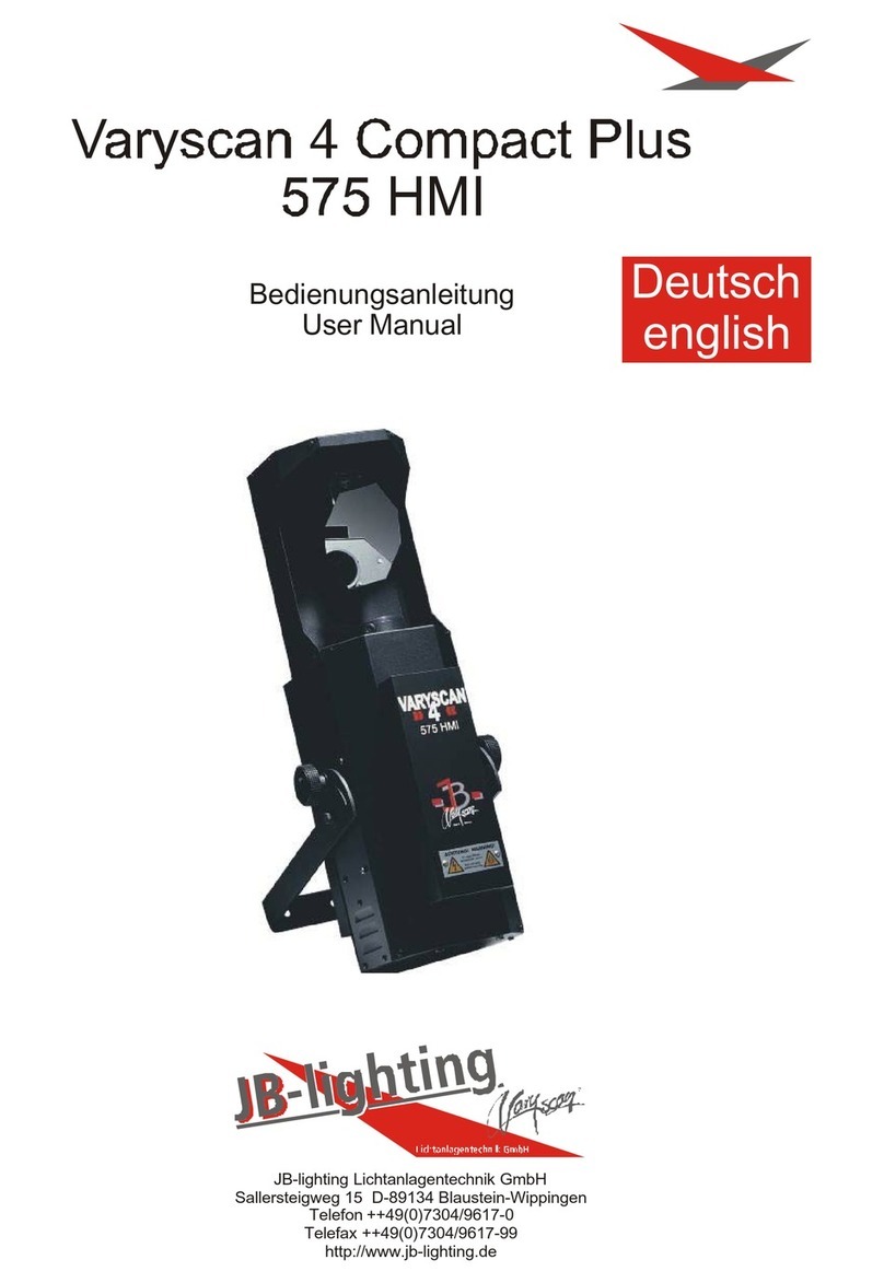 JB-Lighting VARYSCAN 4 COMPACT PLUS 575 HMI user manual