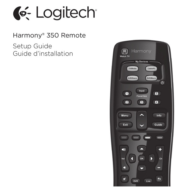 Logitech Harmony 350 Remote User manual Logitech Harmony 350 Remote User manual
