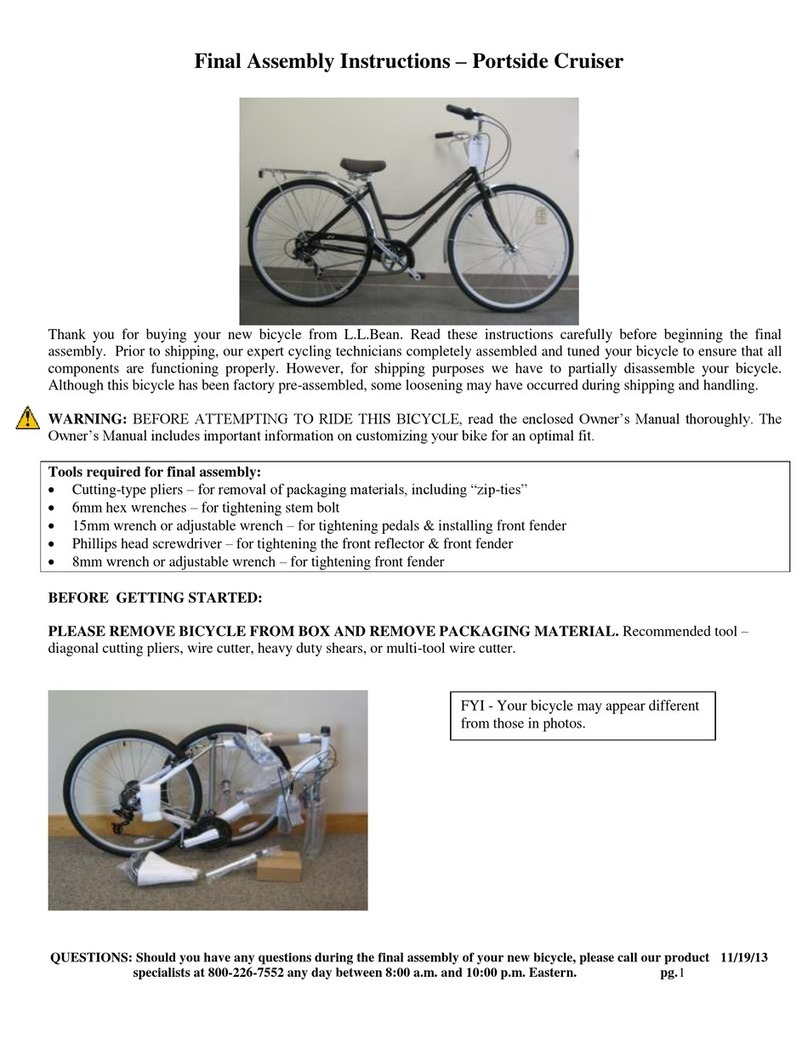 L.L.Bean Portside Cruiser Final assembly instructions