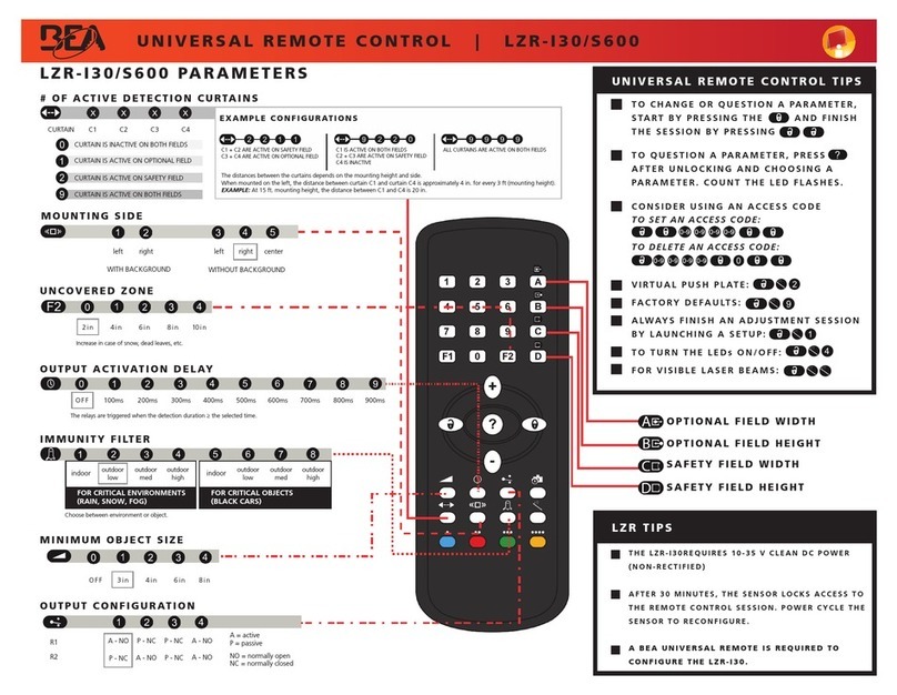 BEA LZR-I30/S600 quick guide