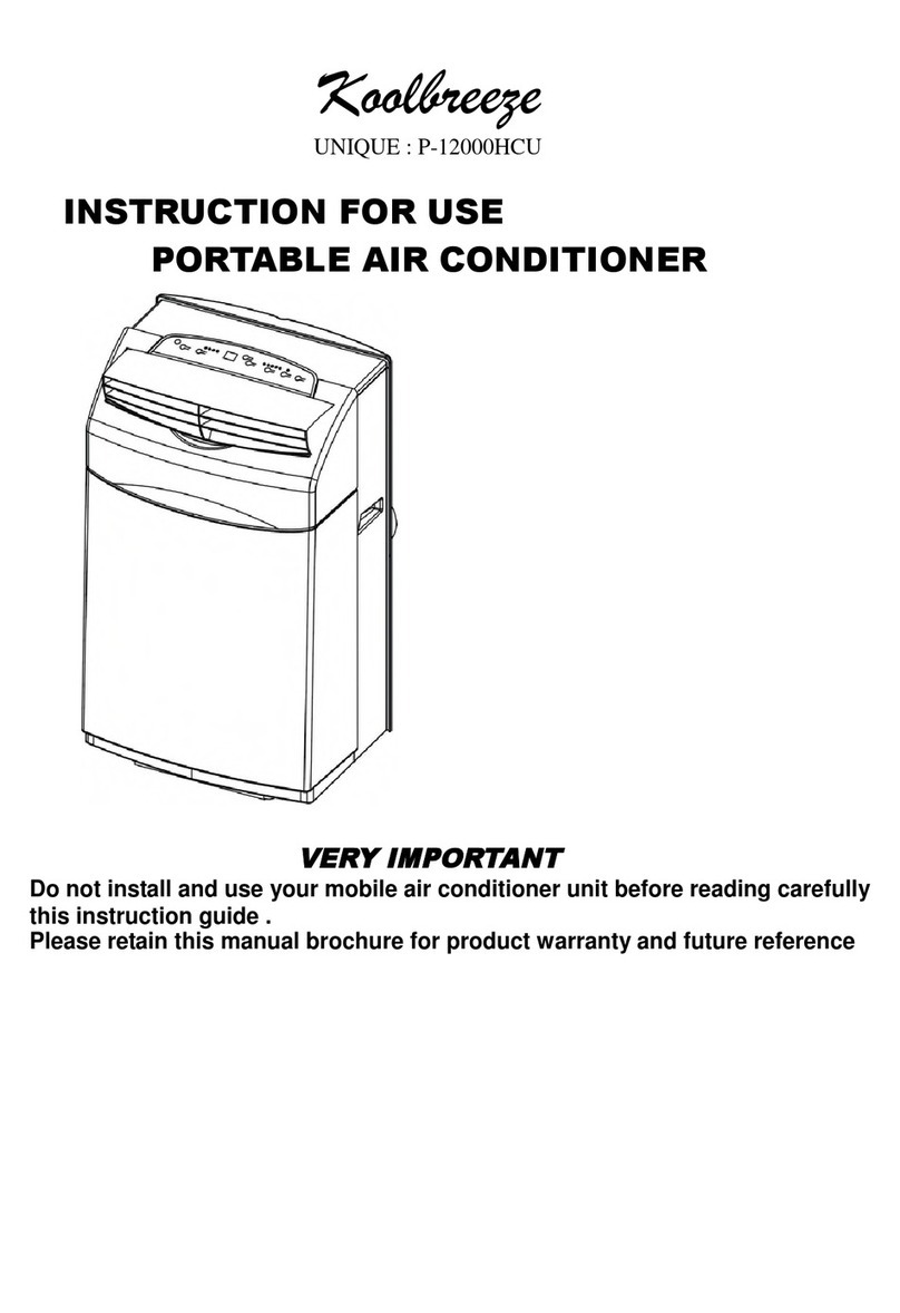 Koolbreeze UNIQUE P-12000HCU User manual