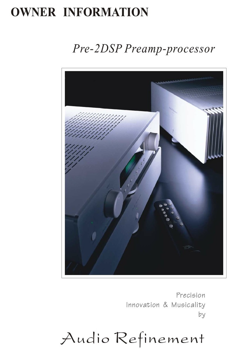 YBA DESIGN Pre-2DSP Owner's Information
